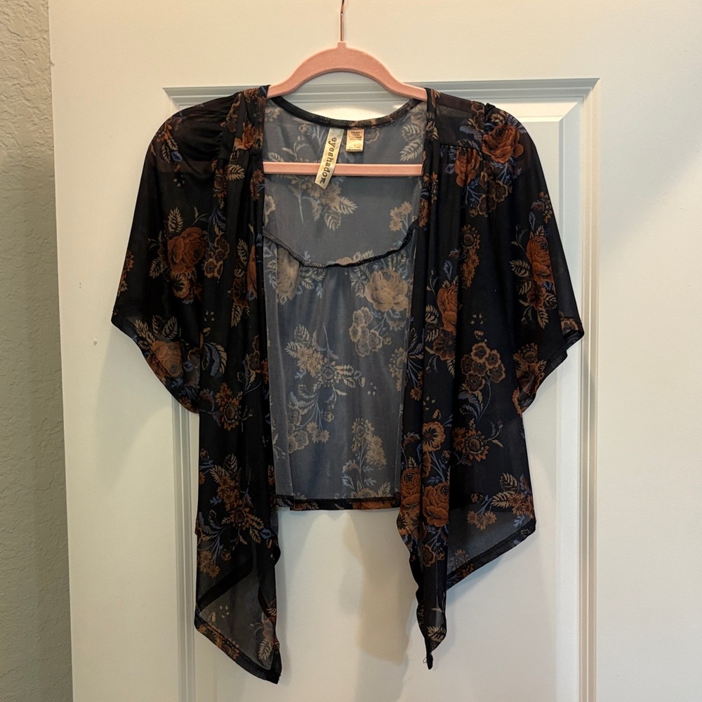 Floral Sheer Kimono Top